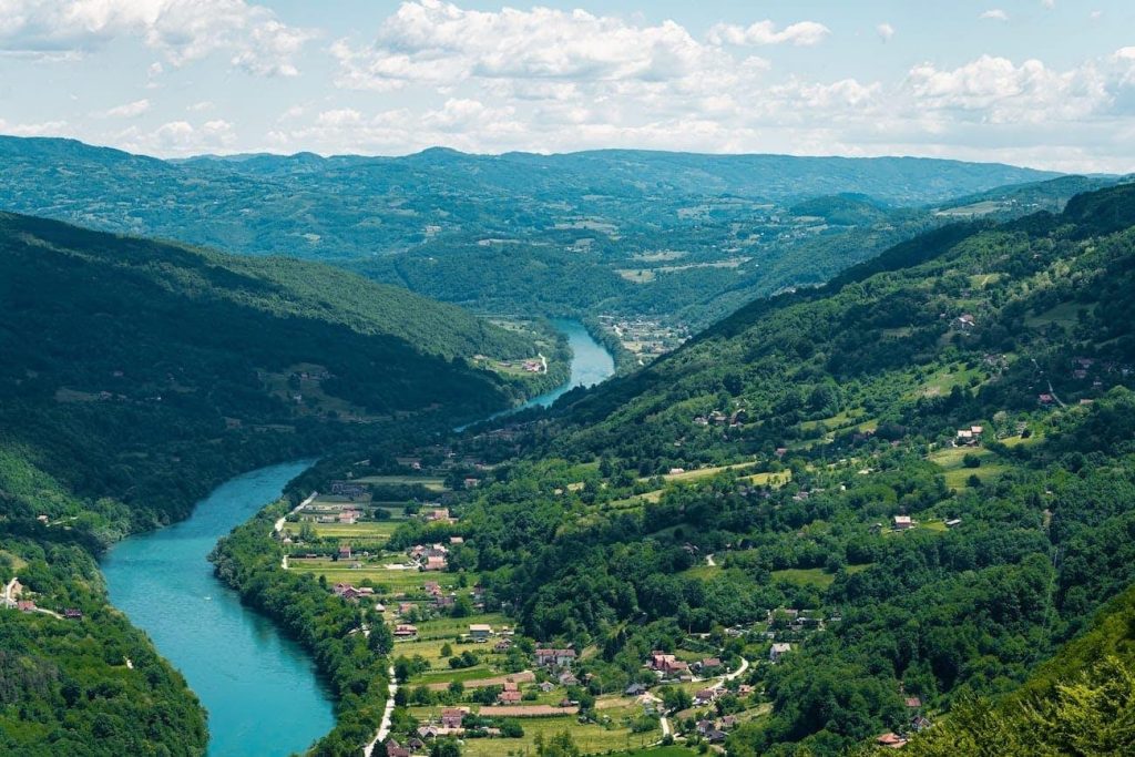 Dense forest landscape in Perućica Bosnia and Herzegovina