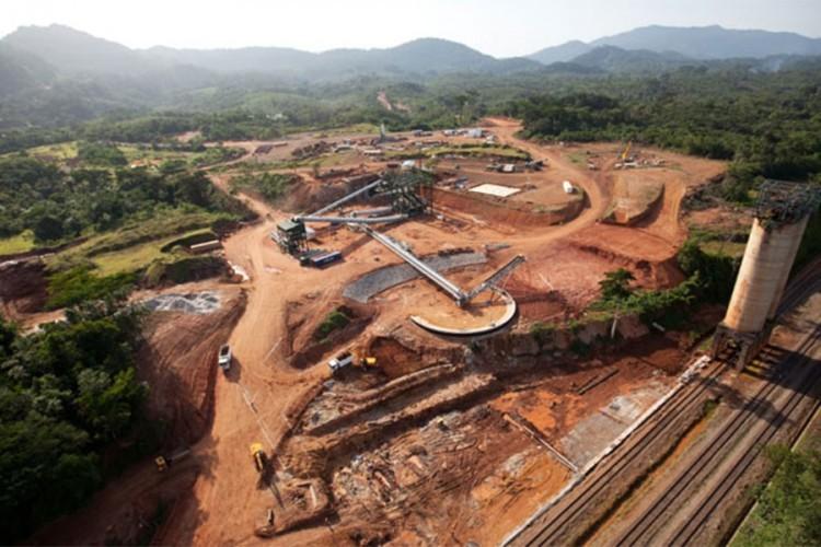 Open-pit iron-ore mine near Prijedor in Bosnia and Herzegovina
